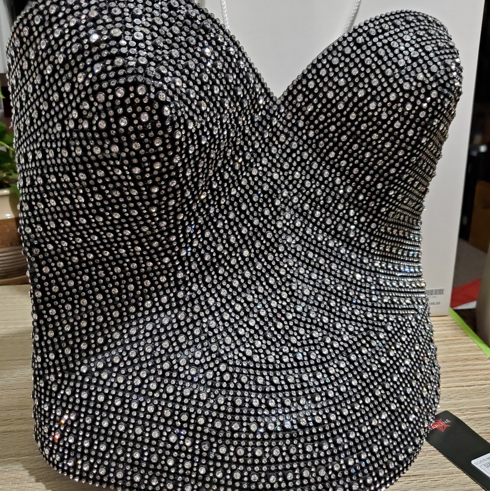 Starline Black Crystal Corset: Bust Size 36